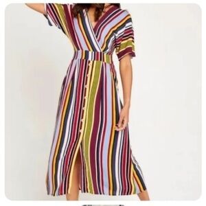 Elegant Striped Maxi Dress